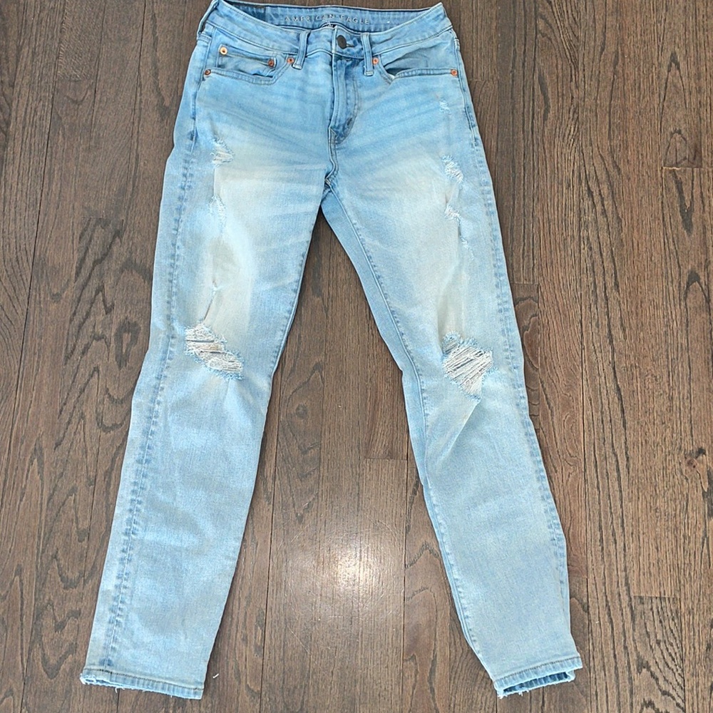 BUNDLE MENS 28x30 DISTRESSED JEANS-AE & LEVIS SLIM FIT - Picture 2 of 9
